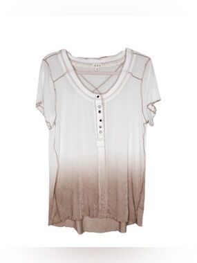 NWOT! POL Ombré Dip-Dyed Lightweight Top in Tan & Cream / Small